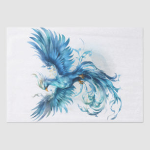 Blue Phoenix Bird Mythology Tissue Paper