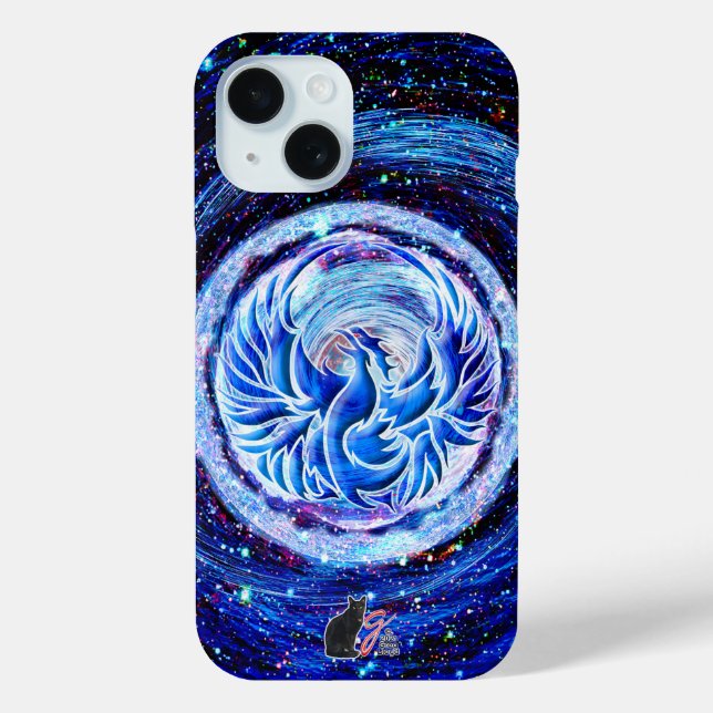 Blue Phoenix Case-Mate iPhone Case (Back)