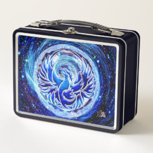Blue Phoenix Metal Lunchbox