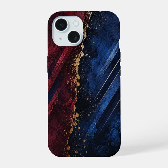 blue phone case burgundy phone case abstract phone (Back)