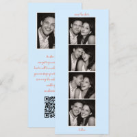 Blue Photo Booth Wedding QR Code Modern Tall