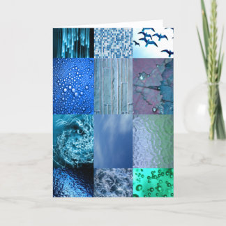 Blue Photo Collage Card