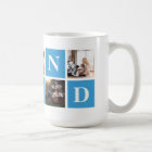 Blue Photo Collage Personalised Mugs for Grandpa