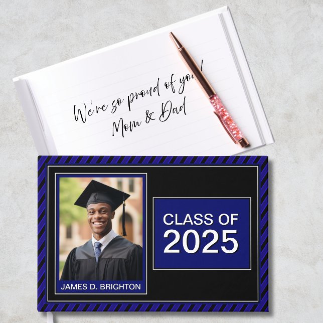 Blue Photo Graduation Guest Book (Creator Uploaded)