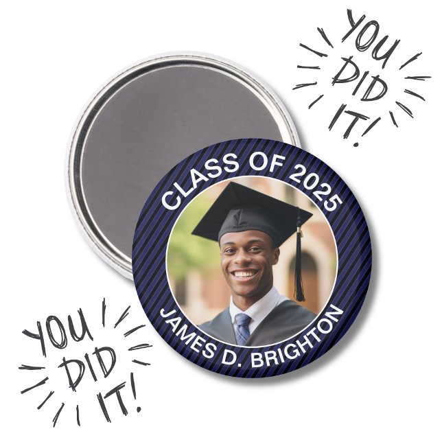 Blue Photo Graduation  Magnet (Creator Uploaded)