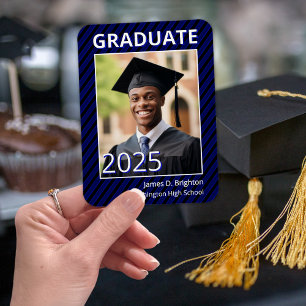 Blue Photo Graduation Magnet