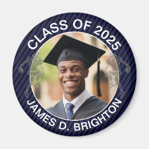 Blue Photo Graduation  Magnet