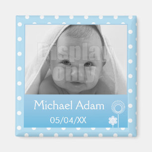 Blue photo magnet