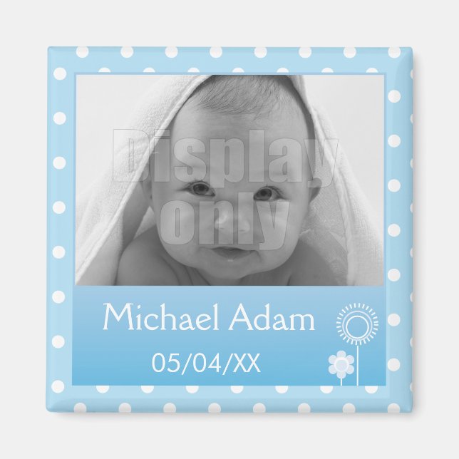 Blue photo magnet (Front)