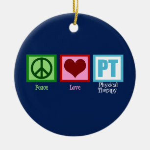 Blue Physical Therapy Office Christmas Ceramic Tree Decoration