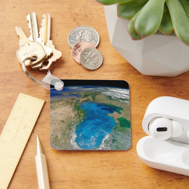 Blue Phytoplankton Bloom In The Black Sea Key Ring (Desk)