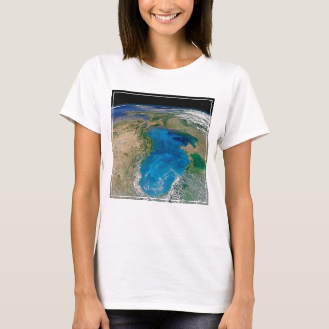 Blue Phytoplankton Bloom In The Black Sea T-Shirt (Front)