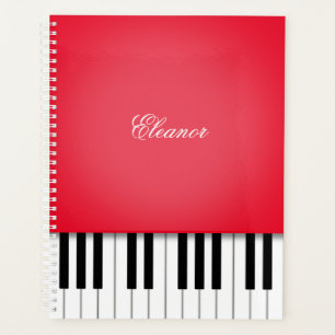 Blue Piano Music Keyboard Customised Planner