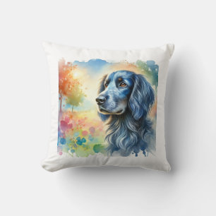 Blue Picardy Spaniel 050824AREF118 - Watercolor Cushion
