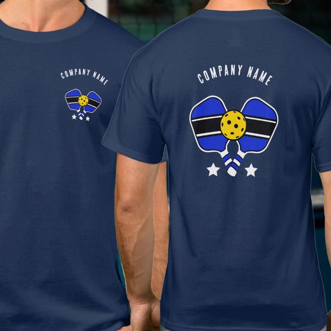 Blue Pickleball design Customisable text T-Shirt (Creator Uploaded)