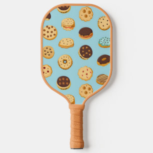 Blue Pickleball Paddle with Cookies on It