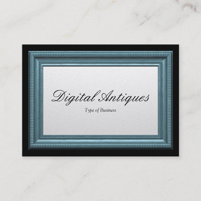 Blue Picture Frame Business Card (Front)