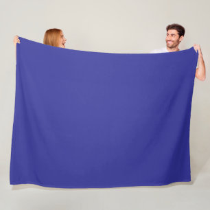 Blue (pigment) (solid colour) fleece blanket