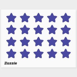 Blue (pigment) (solid colour)  star sticker