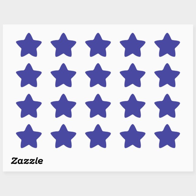 Blue (pigment) (solid colour)  star sticker (Sheet)