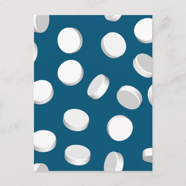 blue pills drugs postcard (Front)
