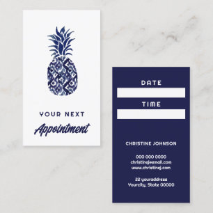 blue pineapple appointment Card