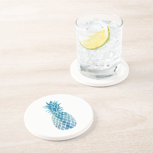 blue pineapple coaster (Side)