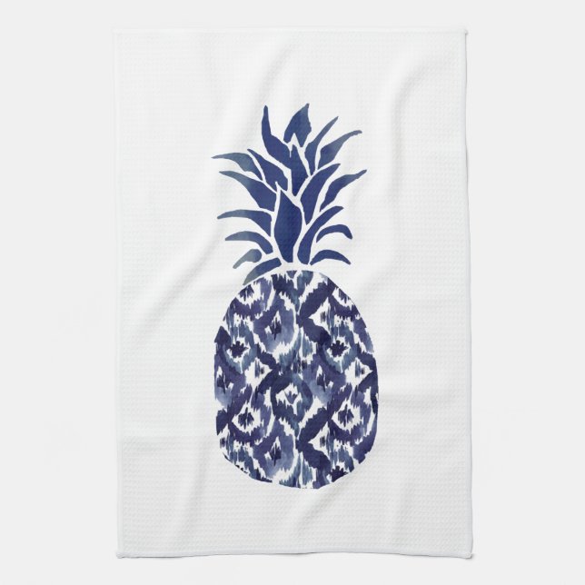 blue pineapple kitchen towel (Vertical)