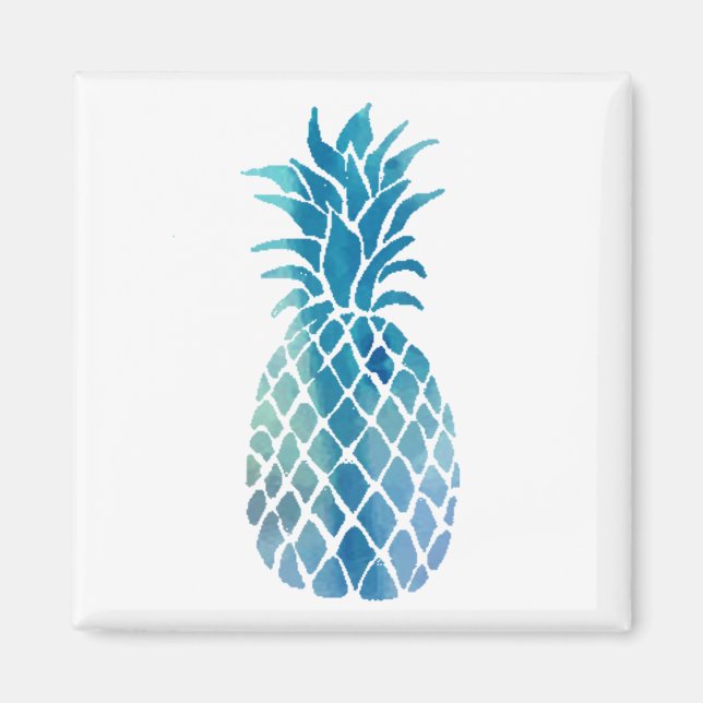 blue pineapple magnet (Front)