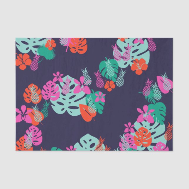 Blue Pineapple Tissue Paper (Front)