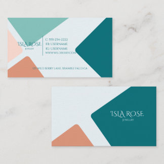 Blue & Pink Abstract  Business Card