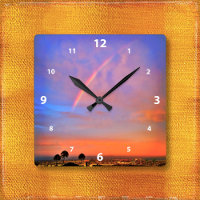 Blue pink and orange sky rainbow sunrise photo