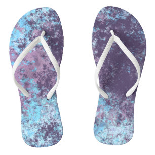 Blue, Pink and Purple Marble Abstract Jandals