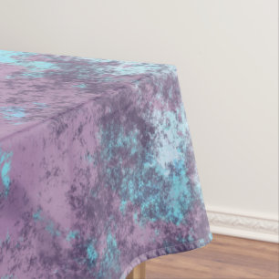 Blue, Pink and Purple Marble Abstract Tablecloth