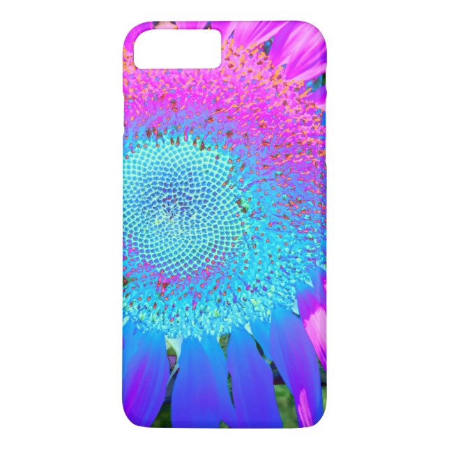 Blue Pink and Purple Sunflower Case-Mate iPhone Case (Back)