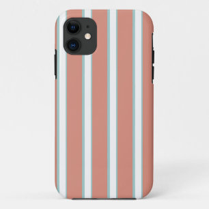 Blue, pink and white stripes pattern Case-Mate iPhone case