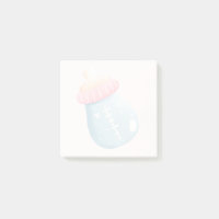 Blue & Pink Baby Bottle Cute