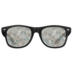 Blue Pink Brown Abstract Seamless Pattern Retro Sunglasses