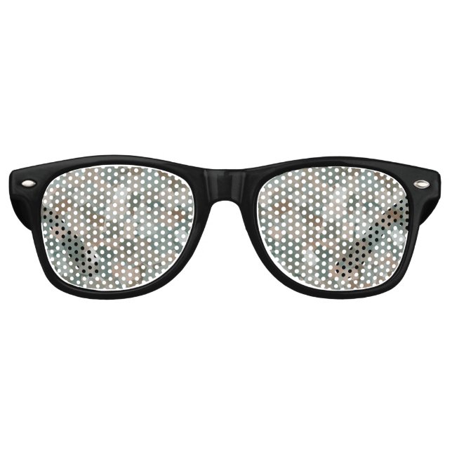 Blue Pink Brown Abstract Seamless Pattern Retro Sunglasses (Front)