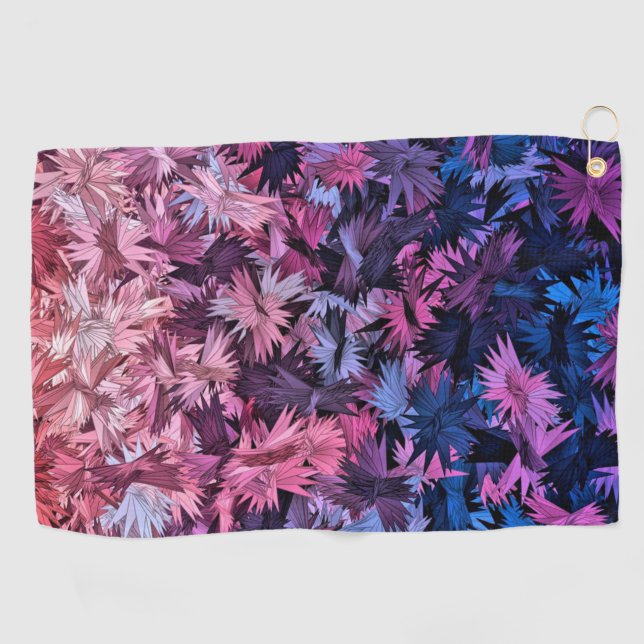 Blue Pink Candy Patterns Golf Towel (Horizontal)