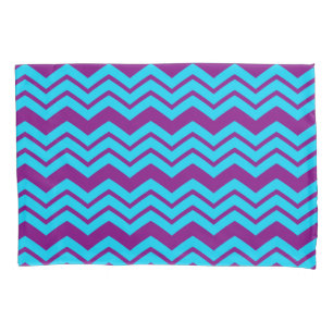 Blue Pink Chevron Zigzag Design  Pillowcase