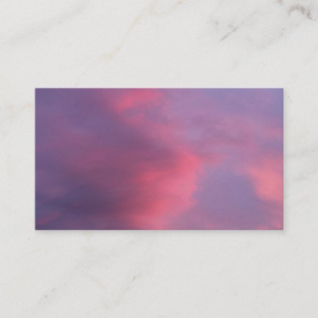 Blue Pink Clouds Business Card (Front)