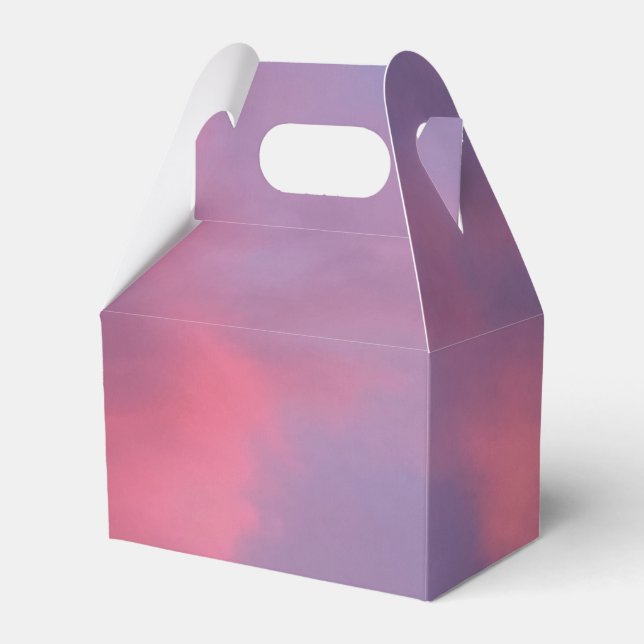 Blue Pink Clouds Favour Box (Front Side)