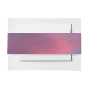 Blue Pink Clouds Invitation Belly Band