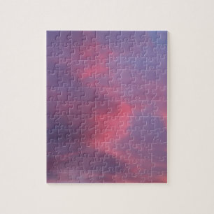 Blue Pink Clouds Jigsaw Puzzle