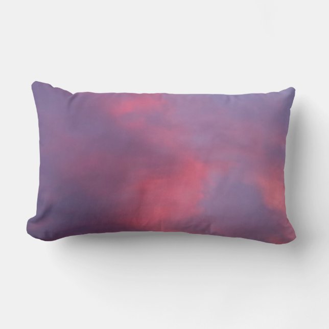 Blue Pink Clouds Lumbar Cushion (Front)