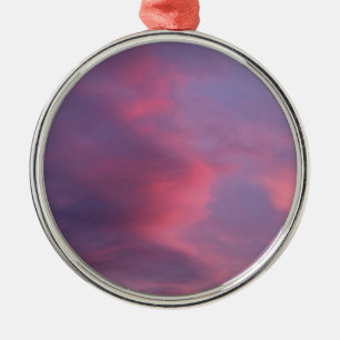 Blue Pink Clouds Metal Tree Decoration