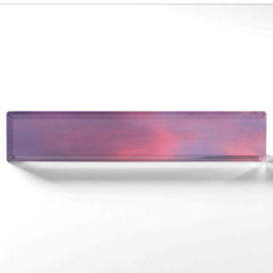 Blue Pink Clouds Nameplate