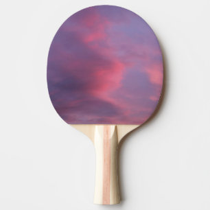 Blue Pink Clouds Ping Pong Paddle