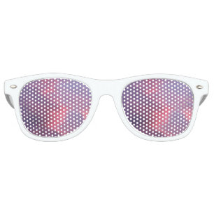 Blue Pink Clouds Retro Sunglasses